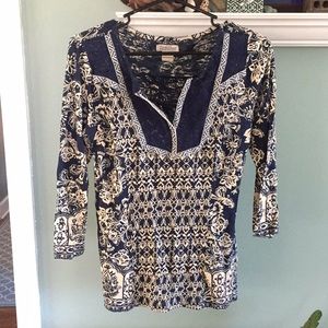 Lucky brand navy blue knit shirt